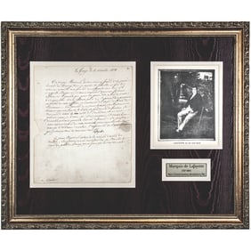 1828 MARQUIS DE LAFAYETTE Autograph Letter Signed Requesting a Legal Case Prominent Attorney Assist