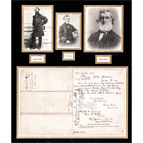 1865 DAVID DIXON PORTER, Civil War Rear Admiral, GIDEON WELLES, Secretary of the Navy, and SAMUEL P.