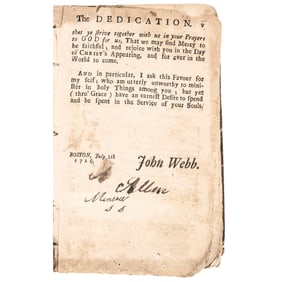 1726 Colonial Boston Book: Practical Discourses on Death, Judgement, Heaven + Hell... by John Webb