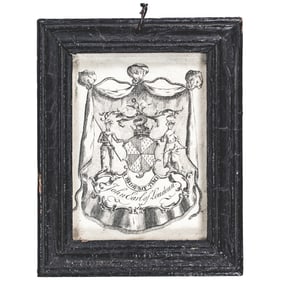 Bookplate from the Library of John Campbell 4th Earl of Loudoun (1705-1782), VA. Governor-General