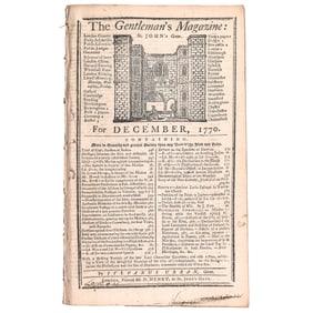 1770 Boston Massacre Trial + Verdict of Captain Preston, 29th Regiment, in The Gentleman's Magazine