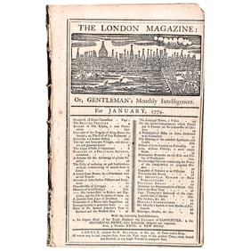 January 1774 London Magazine Report, America. Boston, Dec. 20, pages 51-51, of the BOSTON TEA PARTY