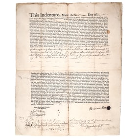 1751 Rhode Island Colony Land Bank, Public Credit Mortgage Bond made to Promote Economic Development