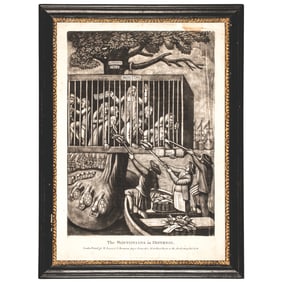 c. 1774, THE BOSTONIANS in DISTRESS. Rare Colonial America Historic Mezzotint Engraved Print, London