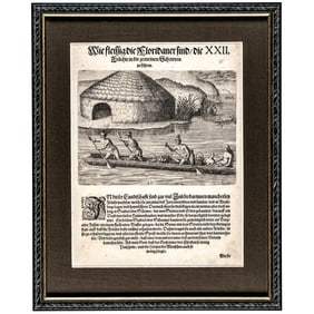 c. 1591 Theodore de Bry depiction of Industrious Floridia Native Americans Depositing Granary Crops