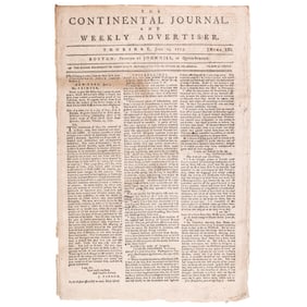 July 24, 1777 THE DEATH OF BUTTON GWINNETT Reported in The Continental Journal and Weekly Advertiser