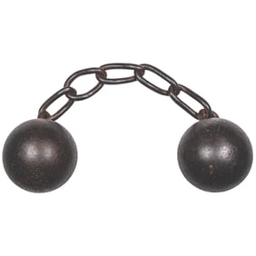 c 1780-1812 Revolutionary to War of 1812 Era Naval Cannon Chain Shot extends fully 12.75 inches long