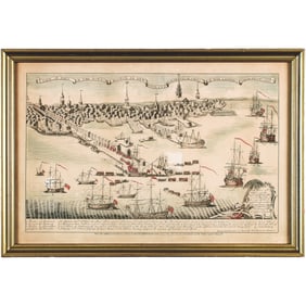 1868, The Landing of British Troops at Boston, by A. Sewell, After Paul Revere's 1768 Engraved Print