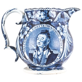 Rare Joseph Stubbs, Welcome Lafayette The Nations Guest And Our Countrys Glory. Blue Transfer