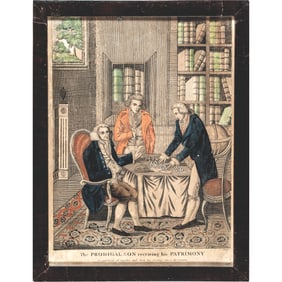 1814 AMOS DOOLITTLE, The Complete Set of The Prodigal Son Series Engravings in Original Hand-Color