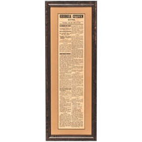 JULY 23, 1861, Confederate Georgia Broadside, GLORIOUS VICTORY! regarding the 1st Battle of Bull Run