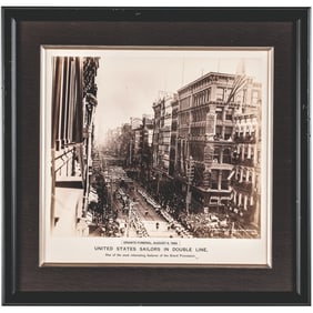 August 8, 1885-Dated, Copyright 1886 Grant's Funeral Large Photo measures 11.5 x 12 inches, Framed