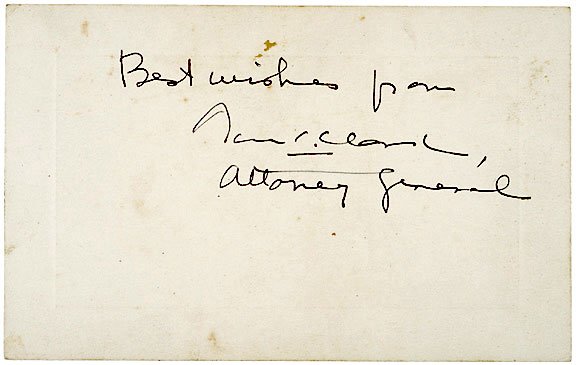 Thomas C. Clark Signed Card