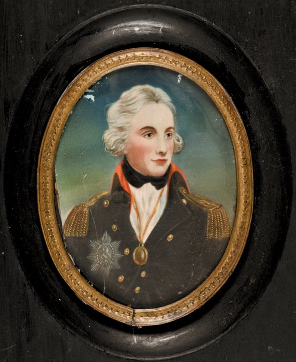 Miniature Portrait Oil Painting of Lord Nelson