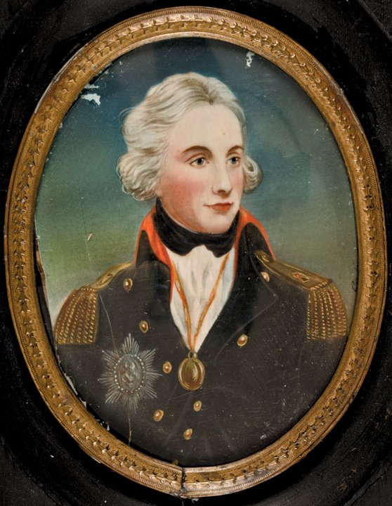 Miniature Portrait Oil Painting of Lord Nelson - 2