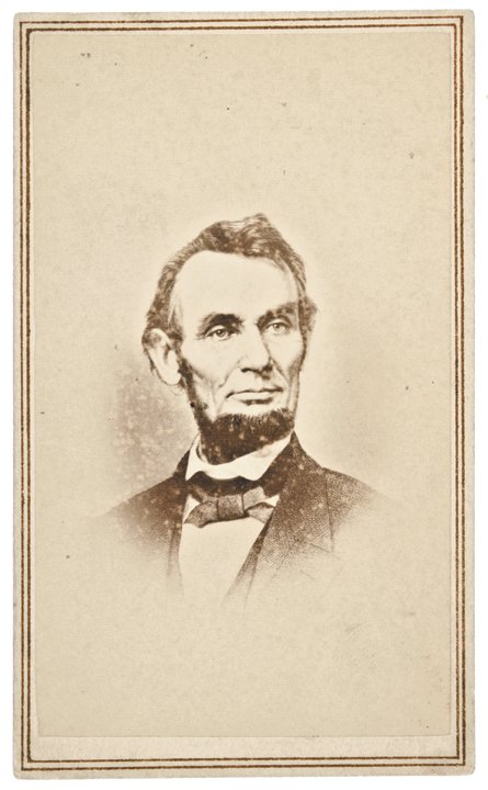 Abraham Lincoln Carte de Visite Photograph: c. 1860s Abraham Lincoln Carte de Visite Photograph Issued by Moulthrop of 298 Chapel St. New Haven, Ct. c. 1860s, Carte de Visite Photograph of Abraham Lincoln. issued by Moulthrop Photographer, Phoe