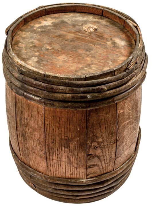 c. 1770s Revolutionary War Era, Large Powder Keg