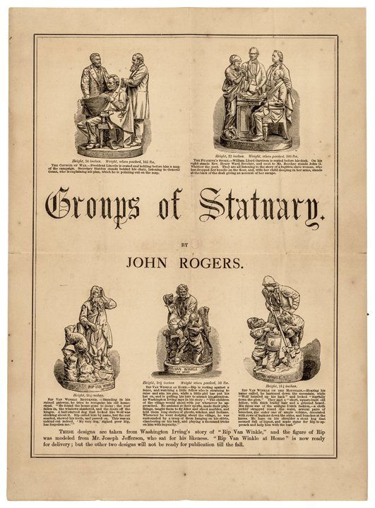 1871 John Rogers Groups of Statuary Sale Catalog (1 of 4)