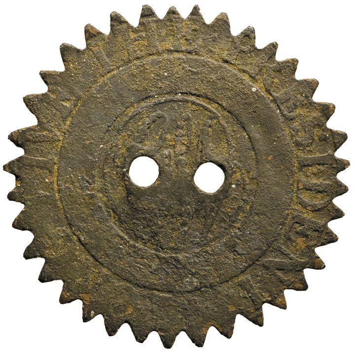 George Washington Inaugural Button - Altered Use: Washington Buttons “Altered Use” 1789 George Washington Inaugural Button (1789) George Washington Inaugural Button, “LONG LIVE THE PRESIDENT” with Dotted Script “GW”. Cobb 10. WHB.11A. RAU