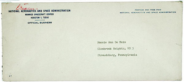ASTRONAUT GUS GRISSOM Autograph NASA Envelope
