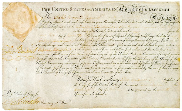 ELIAS BOUDINOT and BENJ. LINCOLN, Document Signed