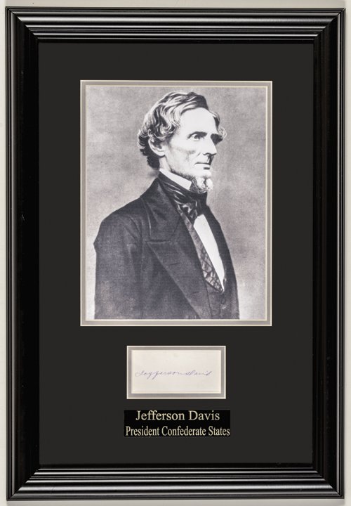 JEFFERSON DAVIS Full Signature in Ink on Card (1 of 4)