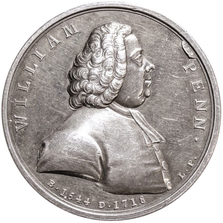 (1775) Silver William Penn Indian Peace Medal (1 of 2)