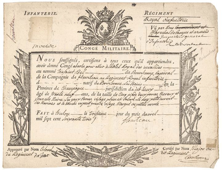 1763 JEAN-BAPTISTE COMTE de ROCHAMBEAU Autograph (1 of 4)