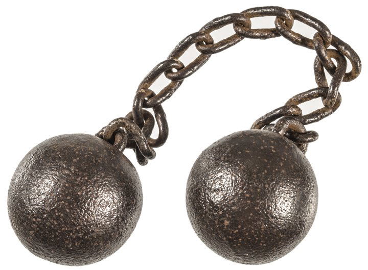 c 1776 Revolutionary War Naval Cannon Chain Shot