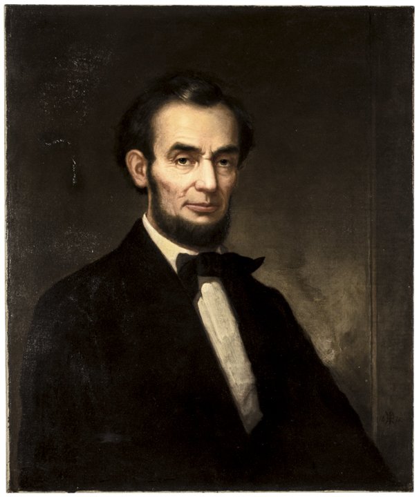 c. 1860 Abraham Lincoln Oil Painting on Canvas (1 of 1)