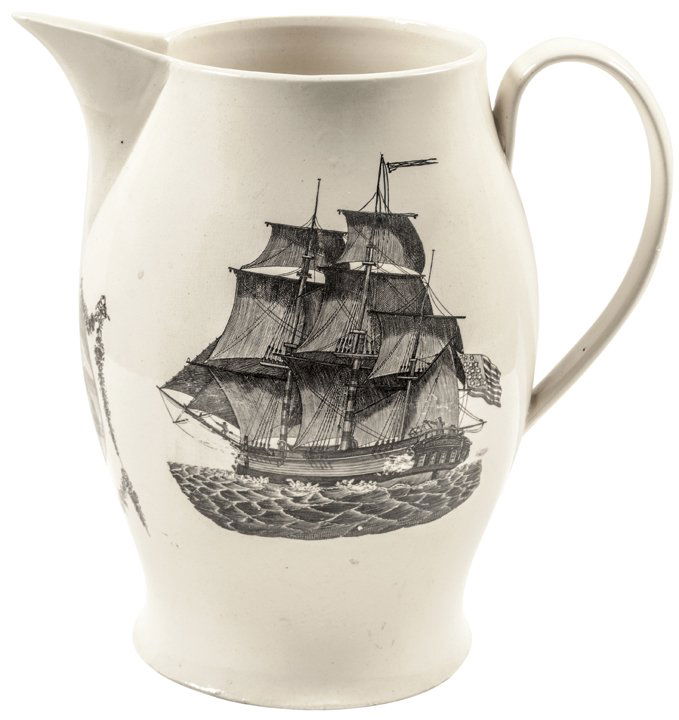 c 1800 George Washington Liverpool Creamware Pitcher (1 of 3)