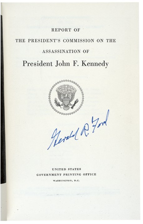 GERALD R FORD Signed, The Warren Commission Book (1 of 3)