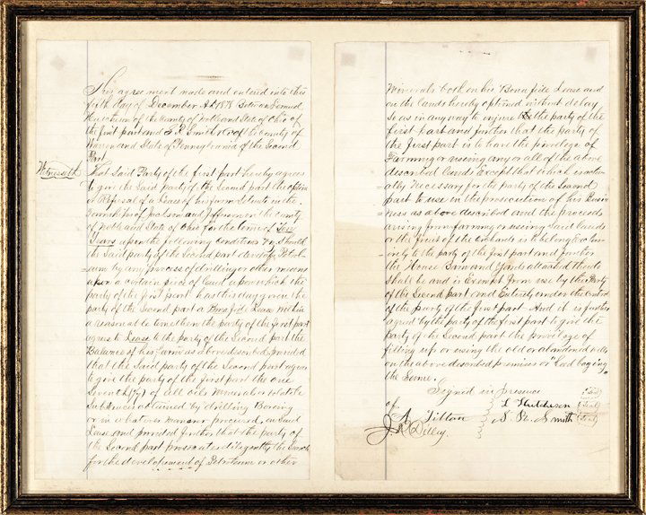 1878 Agreement For Drilling Petroleum in Ohio! (1 of 4)