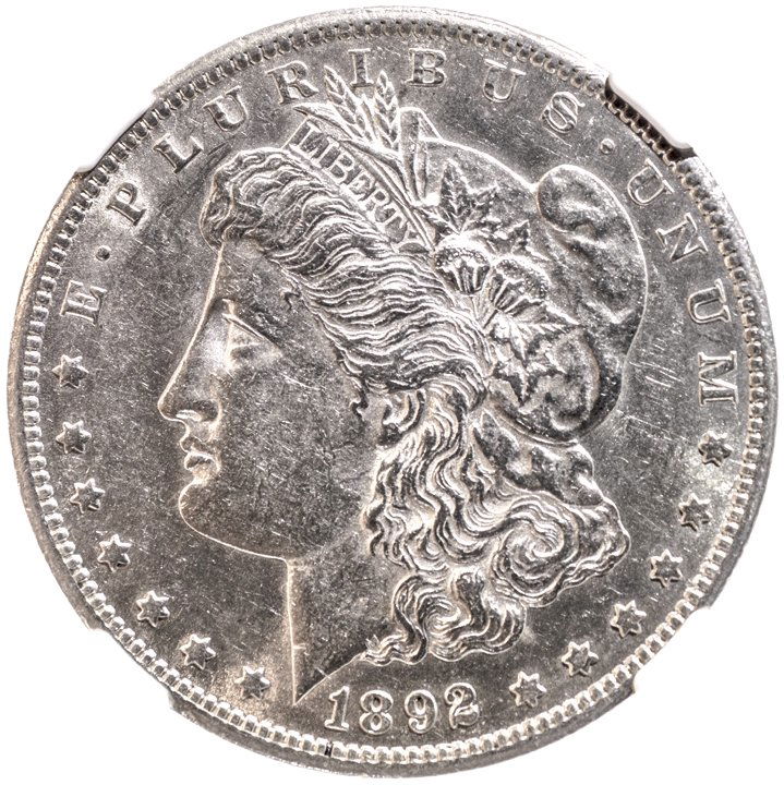 1892-CC Morgan Dollar NGC About Uncirculated-55 (1 of 6)