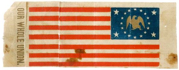 Civil War 20-Star Flag With Gold Eagle
