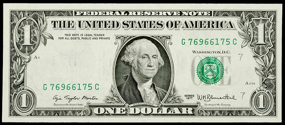Error Note 1977 FRN $1