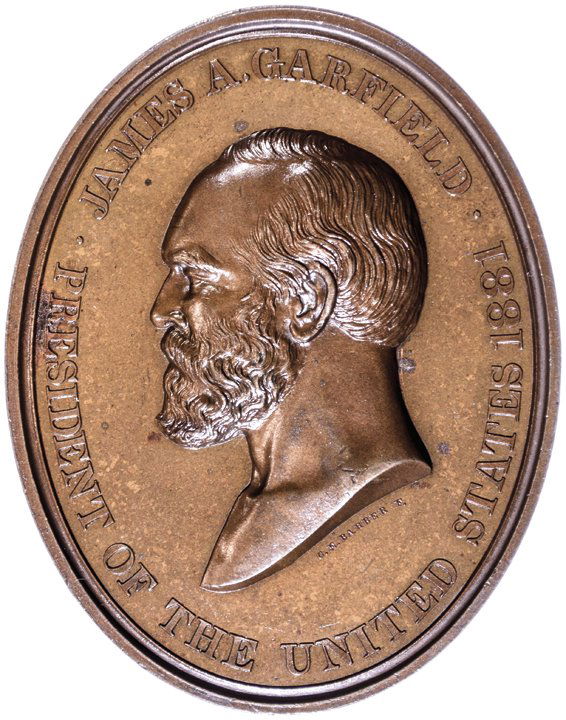 1881 Oval James A. Garfield Indian Peace Medal (1 of 2)