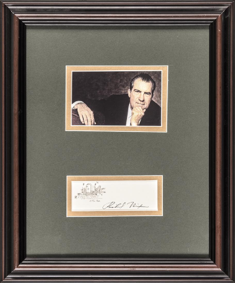 RICHARD NIXON Autographed Special Imprint Card (1 of 3)