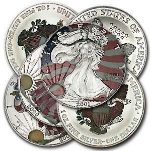 1 oz Silver American Eagle Coin - Random Year -: 1 oz Silver American Eagle Coin - Random Year - Colorized