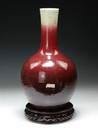 A CHINESE OX-BLOOD GLAZED PORCELAIN VASE