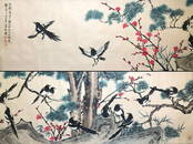 A CHINESE LONG HORIZONTAL PAPER PAINTING SCROLL BY XU, BEIHONG
