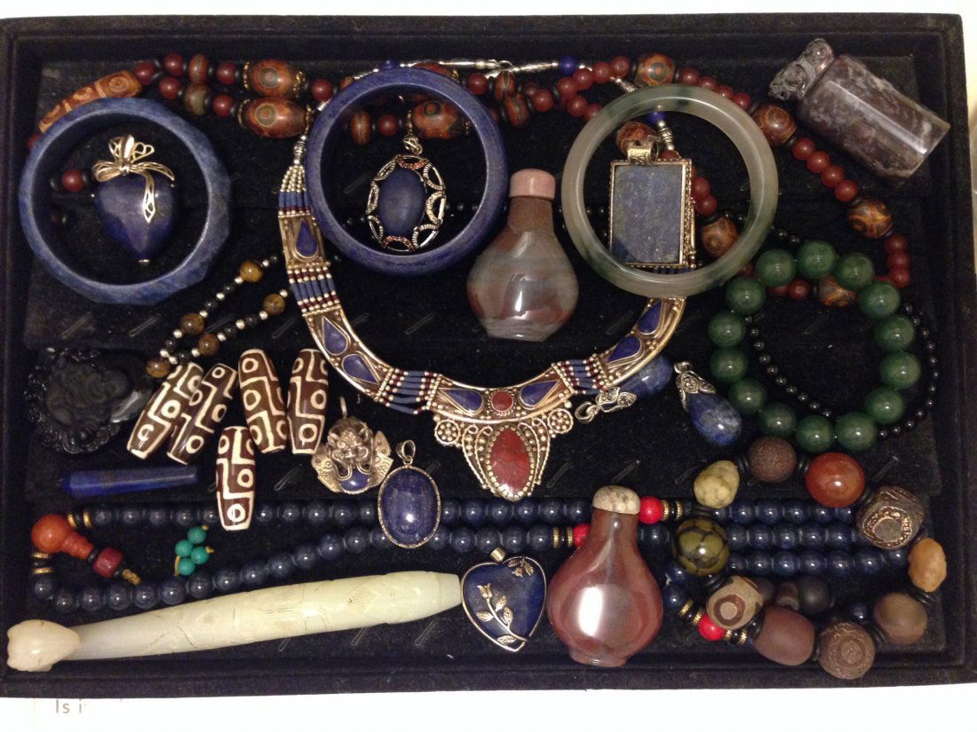 LARGE GROUP OF JADE & LAPIS COLLECTION (1 of 1)