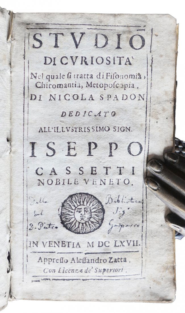 [Chiromancy] Spadoni, Fisionomia, Chiromantia, (1 of 2)