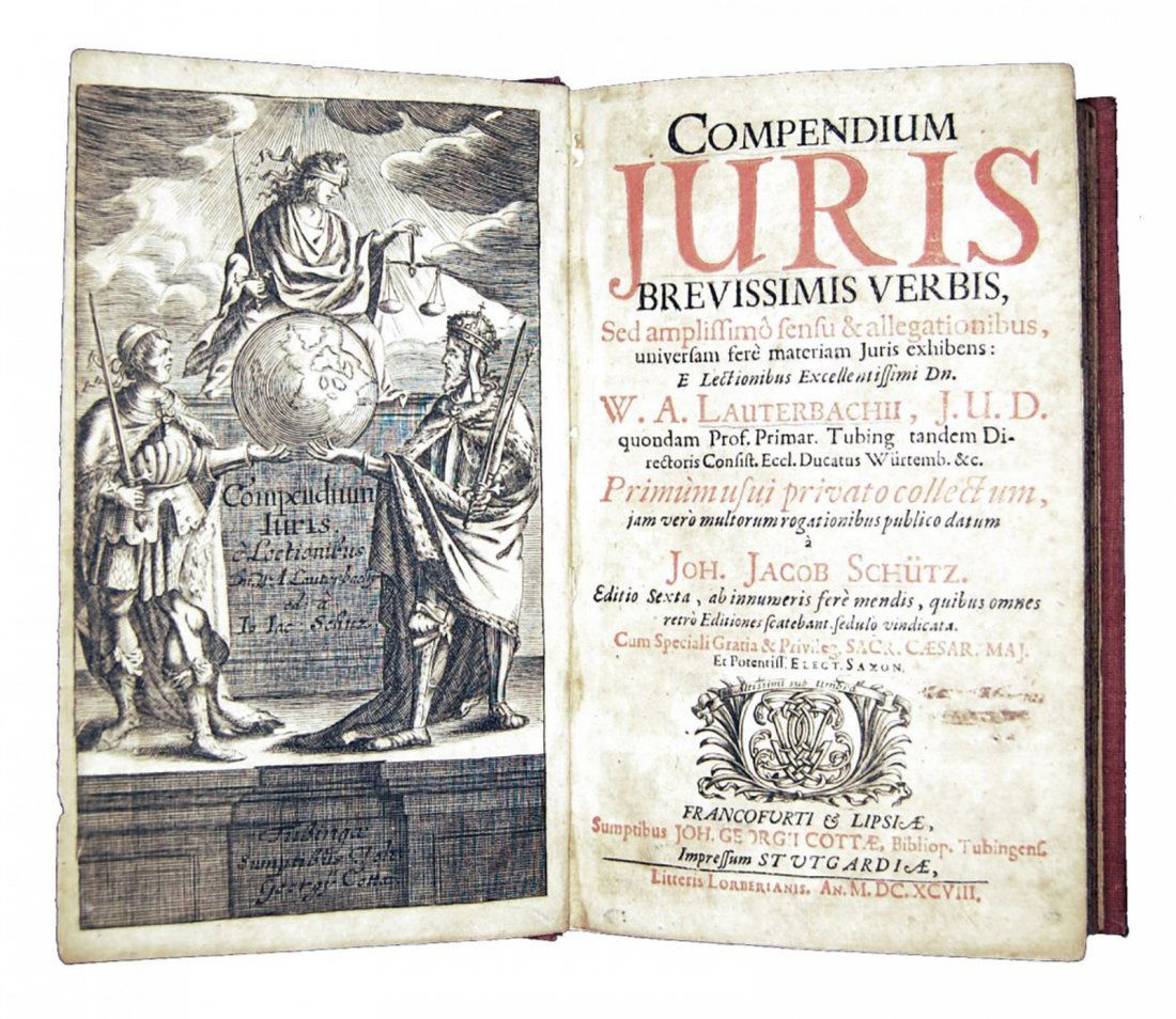 [Roman Law] Lauterbach, Compendium juris, 1697 (1 of 6)