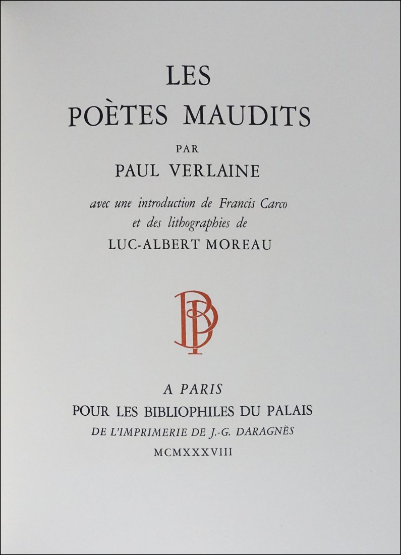Poetry Verlaine Les Poetes Maudits 1938 Jan 22 2019 - 
