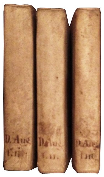 [Christian Behavior] Mayr, Augustinus, 1758, 3 vols: CHRISTIAN LIFE ACCORDING TO ST. AUGUSTINE PARAGON [Christian Behavior, Life of the Saints] Mayr, Felix. Divus Augustinus vitae spiritualis magister, seu instructio hominis christiani, per pia quaedam,