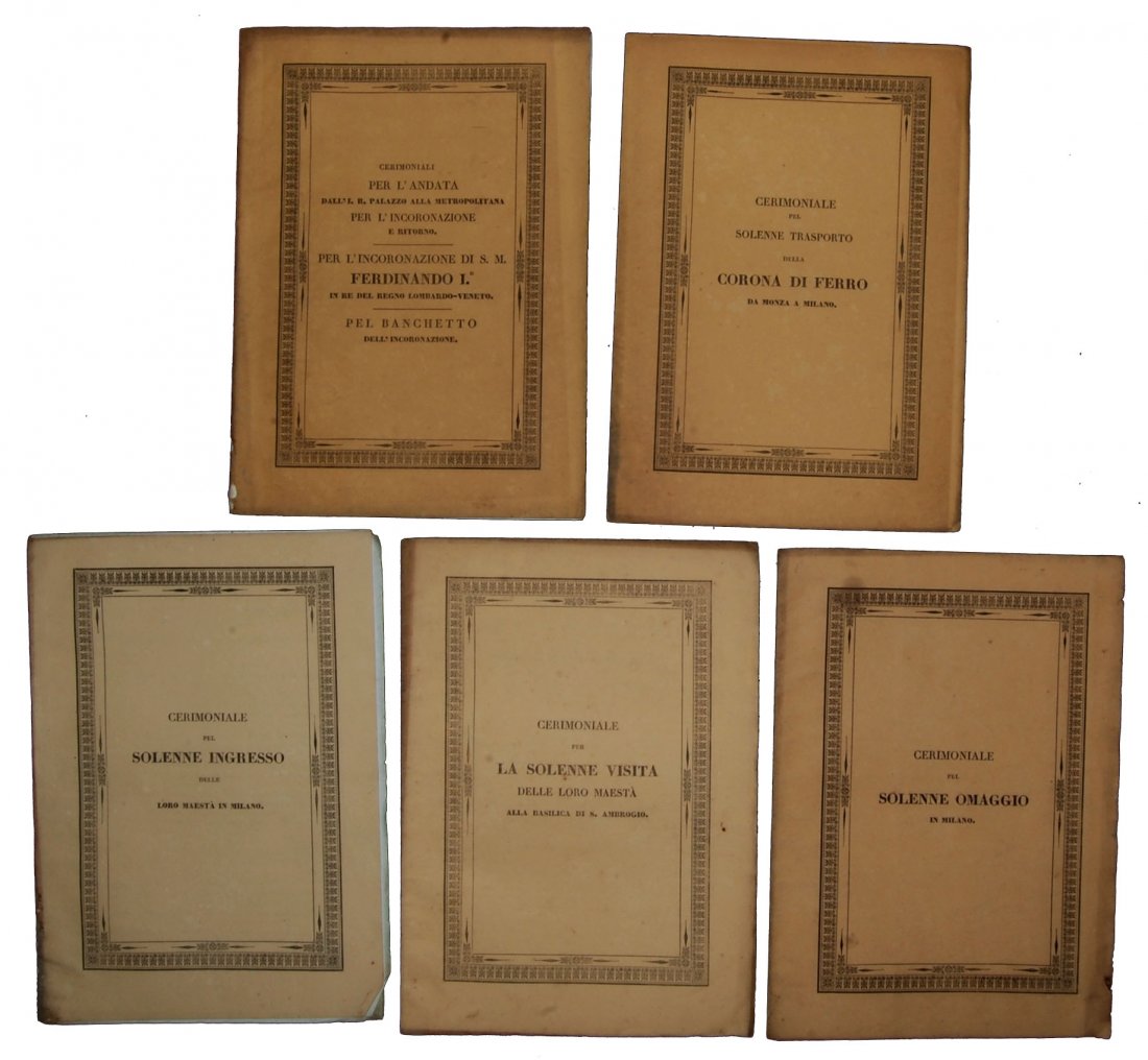 [Lombardo-Venetian Kingdom] Coronation, 1838, 5 vols (1 of 10)