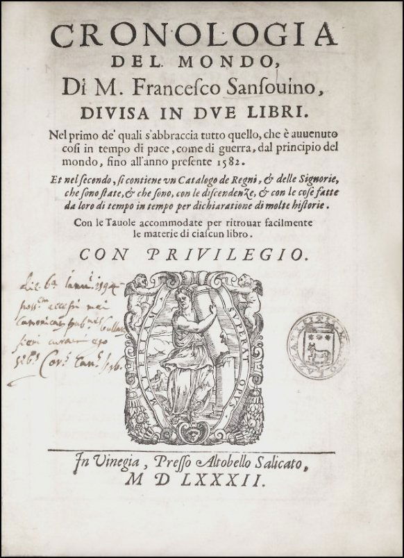 [World History] Sansovino, 1582 (1 of 7)