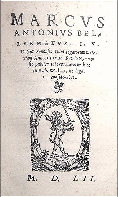 [Inheritance Law] Bellarmati, Legati, 1552 (1 of 9)