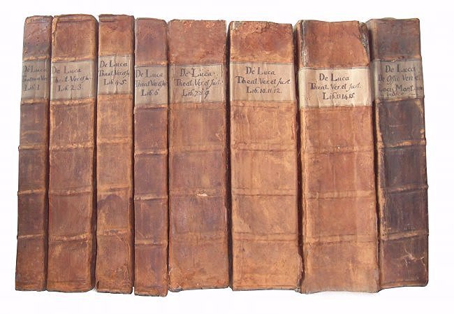 [Canon & Civil Law] De Luca, 1734, 16 vols (1 of 7)